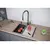 Кухонная мойка Paulmark NEXT-MULTI SINK 58-L UNI 1,2 мм PM785845-L-GM, вороненая сталь - фото 7