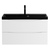 Тумба подвесная с раковиной BelBagno 80 см MARINO-800-2C-SO-BO-P (раковина BB800/450-LV-ART-PR-NERO) Bianco Opaco - фото 