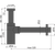 Сифон для умывальника AlcaPlast A400BLACK DESIGN DN32 - фото 2