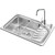 Кухонная мойка Oulin OL-327L 1 мм, нержавеющая сталь - фото 4
