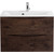 Тумба подвесная с раковиной BelBagno MARINO-750-2C-SO-RW-P 75 см, Rovere Moro - фото 