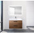 Тумба подвесная с раковиной BelBagno AURORA-800-2C-SO-RT 80 см, Rovere Tabacco, Цвет фасада: Rovere Tabacco - фото 2
