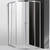 Душевое ограждение Cezares 100х80 см MOLVENO-RH-2-100/80-C-Cr-IV, хром/прозрачное - фото 