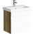 Тумба подвесная с раковиной Aqwella Smart 50 см SRT0105DB, дуб балтийский/белый - фото, картинка  Тумба подвесная с раковиной Aqwella Smart 50 см SRT0105DB, дуб балтийский/белый - фото
