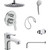 Набор смесителей 7 в 1 для душа Ideal Standard Alpha BD003AA - фото 