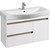 Тумба подвесная с раковиной Акватон Нортон 100 см 1A2490K0NT010, белый/дуб эндгрейн - фото, картинка  Тумба подвесная с раковиной Акватон Нортон 100 см 1A2490K0NT010, белый/дуб эндгрейн - фото