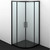 Душевое ограждение WasserKraft Dill 90х90 см 61S01, чёрный/прозрачное - фото 