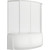 Шторка для ванны Bas Флорида 1600х1450 мм, белый/матовое (пластик) - фото 