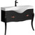 Тумба напольная с раковиной Aqwella Clarberg Borgia 110 см BOR0111BLK, черный матовый/патина медь - фото, картинка  Тумба напольная с раковиной Aqwella Clarberg Borgia 110 см BOR0111BLK, черный матовый/патина медь - фото