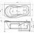 Ванна акриловая Aquanet Borneo 170x90 см 203909 L - фото 10