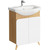 Тумба напольная с раковиной Aqwella Basic 65 см BAS0106DZ, дуб золотой/белый - фото, картинка  Тумба напольная с раковиной Aqwella Basic 65 см BAS0106DZ, дуб золотой/белый - фото