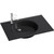 Раковина врезная на столешницу Jacob Delafon Odeon Rive Gauche 80 см EB2562-DE2, черный матовый - фото 