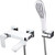 Смеситель для ванны с душевым гарнитуром Gappo G3248, белый/хром - фото, картинка  Смеситель для ванны с душевым гарнитуром Gappo G3248, белый/хром - фото