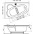 Ванна акриловая Ravak Asymmetric 170х110 см C491000000 R, Размер - мм: 1700х1100 - фото 6