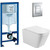 Инсталляция с подвесным унитазом комплект: Grohe Rapid SL 38772001 с подвесным безободковым унитазом Azario Boca AZ-2002 сиденье микролифт, крепление, кнопка смыва хром - фото 