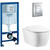 Инсталляция с подвесным унитазом комплект: Grohe Rapid SL 38772001 с подвесным безободковым унитазом Belbagno Genova BB1102CH сиденье микролифт, крепление, кнопка смыва хром - фото 
