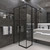 Душевое ограждение Veconi Rovigo 90x90 см RV47B-90-01-C4, чёрный/прозрачное - фото 