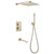 Душевая система для ванны с термостатом Abber Daheim AF8250G, золото матовое - фото 