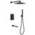 Душевая система для ванны с термостатом Abber Weiss Insel AF8050B, черный матовый - фото 