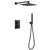 Душевая система для душа с термостатом Abber Weiss Insel AF8051B, черный матовый - фото 