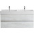 Тумба подвесная с раковиной Cezares MOLVENO 46-120-2C-SO-2-LB 120 см (раковина CZR-MIL-120-2-LVB), Legno Bianco - фото 