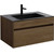 Тумба подвесная с раковиной Vincea Chiara 80 см VMC-2C800TO (раковина черная VCB-13800B), дуб табак - фото 