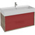 Тумба подвесная с раковиной Jacob Delafon Vivienne 100 см EB1585-E52-S08, дуб табак/тёмно-красный сатин - фото 