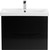 Тумба подвесная с раковиной BelBagno MARINO-CER-600-2C-SO-NL-P 60 см, Nero Lucido - фото 