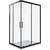 Душевое ограждение Bas Cofe CR-120-90-C-B 120x90 см, чёрный/прозрачное - фото 