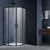 Душевое ограждение Vincea Alpha 90x90 см VSQ-3AL900CLB, черный/прозрачное - фото 