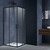 Душевое ограждение Vincea Alpha 90x90 см VSS-3AL900CLB, черный/прозрачное - фото 