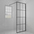 Душевая перегородка Paini 80 см PAINI-WalkIN80G (стекло 8 мм) с кронштейном в комплекте, чёрный/прозрачное - фото 