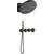 Душевая система для душа с термостатом Timo Saona SX-2329/03SM, черный матовый - фото 