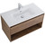Тумба подвесная с раковиной BelBagno KRAFT-900-1C-SO-RT 90 см, Rovere Tabacco (раковина BB900ETL) - фото 13