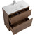 Тумба напольная с раковиной BelBagno KRAFT39-800/390-2C-PIA-RT 80 см, Rovere Tabacco - фото 7