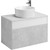 Тумба подвесная с раковиной Акватон Марбл 80 см 1A2762K2MH4C0 (раковина Mila 40) слэйт - фото 