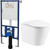 Инсталляция с подвесным унитазом комплект: Loranto 4501 с подвесным безободковым унитазом Azario Teramo AZ-0053-UQ сиденье микролифт (Система смыва торнадо) - фото, картинка 2 Инсталляция с подвесным унитазом комплект: Loranto 4501 с подвесным безободковым унитазом Azario Teramo AZ-0053-UQ сиденье микролифт (Система смыва торнадо) - фото 2