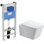 Инсталляция с подвесным унитазом комплект: Ideal Standard Prosys Frame 120 M R020467 с подвесным безободковым унитазом Azario Nova AZ-2216 SP сиденье микролифт, крепление - фото 