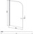 Шторка для ванны Mirsant Eco 1 80 см, хром/прозрачное - фото 2