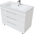 Тумба напольная с раковиной Mirsant Soho quadro 90 см (раковина Deep 90) белый - фото 