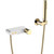 Смеситель для ванны Boheme Stick 123-WG, белый/золото глянцевое - фото 