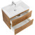Тумба подвесная с раковиной BelBagno MARINO-700-2C-SO-RN-P 70 см, Rovere Nature - фото 5