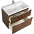 Тумба подвесная с раковиной BelBagno MARINO-H60-800-2C-SO-RW-P 80 см, Rovere Moro - фото 5