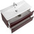 Тумба подвесная с раковиной BelBagno MARINO-CER-1000-2C-SO-BRDL-P 100 см, Bordo Lucido - фото 6