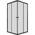 Душевое ограждение Triton Вента 80x80 см, чёрный/прозрачное - фото 