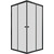 Душевое ограждение Triton Вента 90x90 см, чёрный/прозрачное - фото 