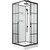 Душевая кабина Niagara Standart 90x90 см R ST90/15QR/KL/BKT, чёрный/прозрачное - фото, картинка  Душевая кабина Niagara Standart 90x90 см R ST90/15QR/KL/BKT, чёрный/прозрачное - фото
