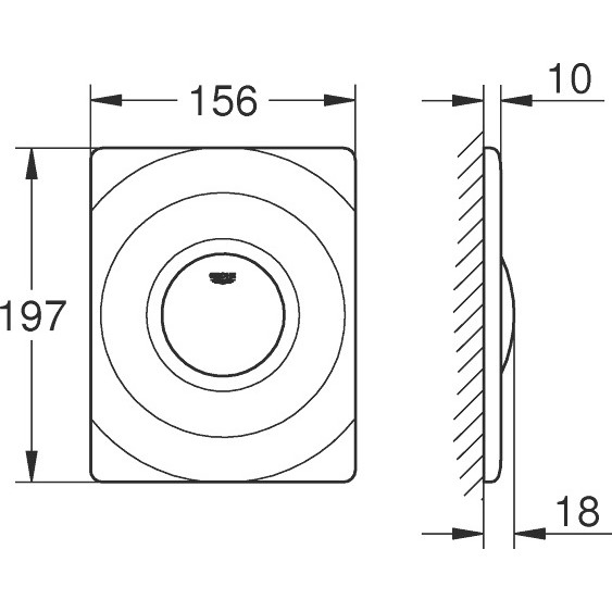 Кнопка смыва Grohe Skate Cosmopolitan 38805000 - купить по выгодной цене на Янде