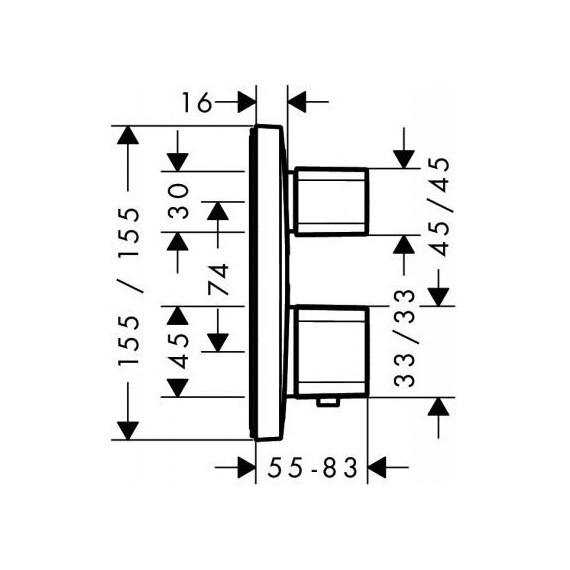 Смеситель для душа с термостатом Hansgrohe Ecostat E 15707000 - фото 2