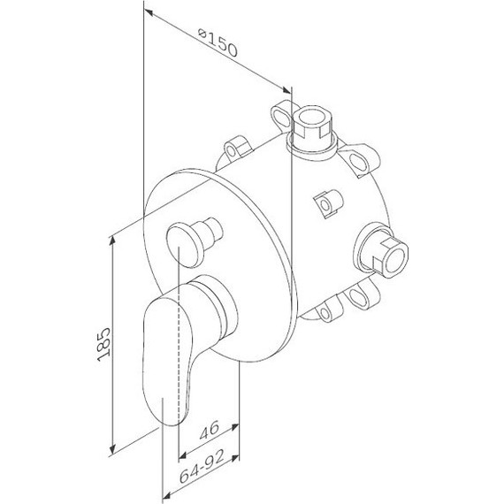 Смеситель для ванны AM.PM Like F100100/F8085000 - фото 4
